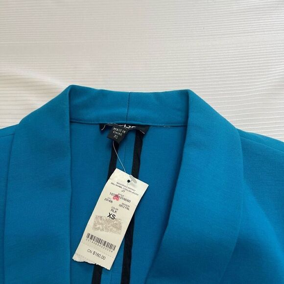 NWT Bebe Bright Blue Shawl Collar Jacket Size XS New - Picture 2 of 10